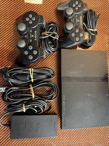 Sony PlayStation 2 PS2 Slim Konsole GETESTET SCPH-70012 mit 2 Controllern Factory - Bild 1 von 7