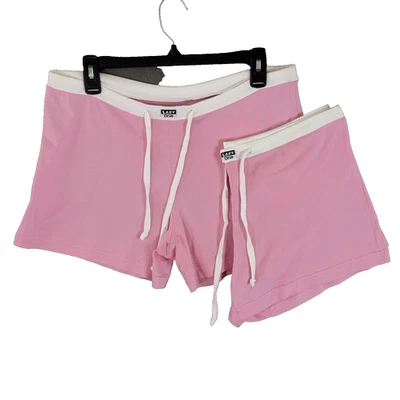 Lote de 2 shorts boxer femininos Lazy One "I'm Not Cheep" rosa M & L - Imagem 1 de 4