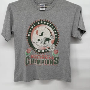 Camiseta Vintage Miami Hurricanes 2001 Campeones Nacionales Grande -Ver Descripción - Imagen 1 de 7