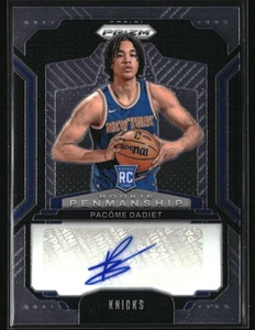 2024-25 Panini Prizm #RPE-PCD Pacome Dadiet Rookie Penmanship AU New York Knicks - Picture 1 of 2