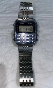 1981 Vintage Rare CASIO C-701 , 133 Calculator Watch , Blue Edition ( Read ) - Picture 1 of 10