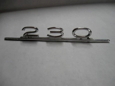 MERCEDES BENZ VINTAGE ORIGINAL ALUMINUM #230 EMBLEM/BADGE WITH NICE SHORT PINS  - Image 1 of 2