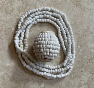 COLLAR ELEKE OBATALA CON MACUTO O RESGUARDO.SANTERIA IFA YORUBA - Picture 1 of 5
