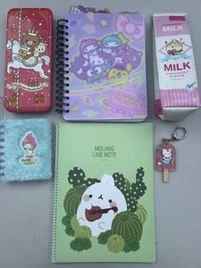 Hello Kitty Journal Notebook Pencil Case Keychain  6 Item Lot - Picture 1 of 9