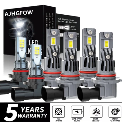 Para For Ford Expedition 2003- 2005 2006 Combo Faros LED+Kit de luces antiniebla - Image 1 of 4