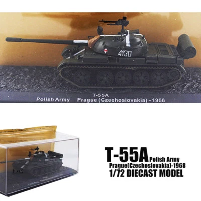 T-55A польская армия Прага (Чехословакия)-1968 1/72 ЛИТАЯ МОДЕЛЬ ТАНКА IXO - Изображение 1 из 4