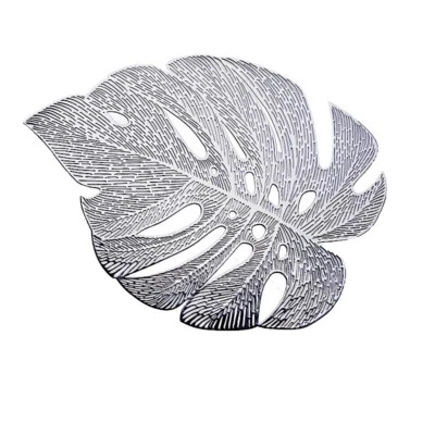 6 manteles individuales de vinilo metálico hoja de Monstera tropical de 18" decoraciones de boda Foto 1 de 3