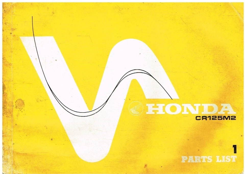 HONDA CR125 M2 ORIGINAL 1975 FACTORY ILLUSTRATED PARTS CATALOGUE - Image 1 of 1