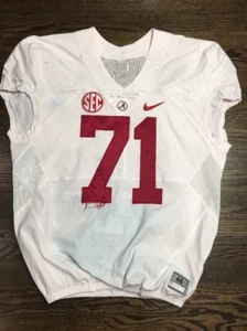 Game Worn Used 2016 Alabama Crimson Tide Bama Football Jersey Nike Size 48 #71 - Picture 1 of 10