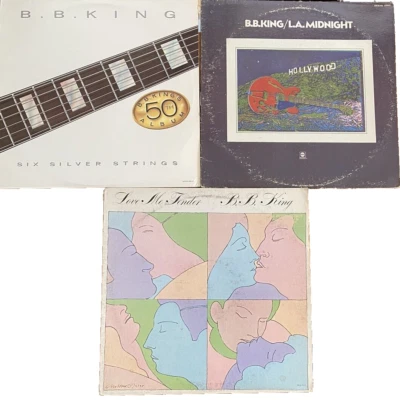 B.B. KING 3 LPs: 6 Silver Strings; Love Me Tender; L.A. Midnight NM Free Ship - Image 1 of 4