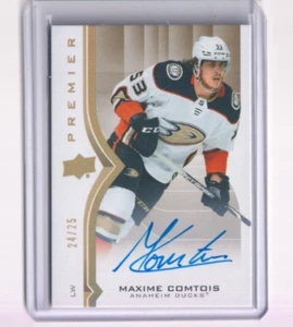 2020-21 UD Premier AUTO 31 Maxime Comtois /25 Anaheim Ducks - Picture 1 of 2