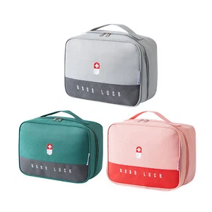 1* Kit de primeros auxilios portátil de viaje hogar exterior paquete de almacenamiento de medicamentos de emergencia - Imagen 1 de 34