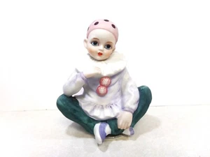 FIGURA DE CERÁMICA GIRATORIA MUSICAL HOMBRE PAYASO DE COLECCIÓN HECHA EN JAPÓN - Imagen 1 de 6