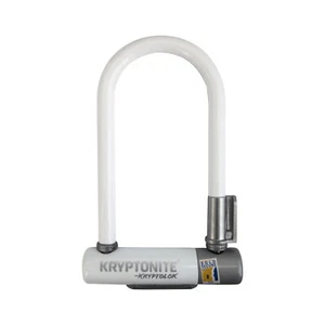 Kryptonite Krypto Series 2 Mini-7 U-Lock 3.25 x 7" Keyed White w/ bracket - Picture 1 of 1