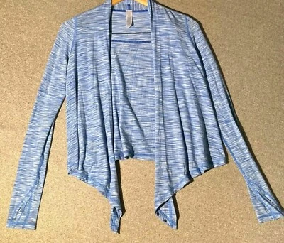 Ivivva by Lululemon Cardigan Girl’s Size 12 Blue Open Drape Stretch  - Image 1 of 4