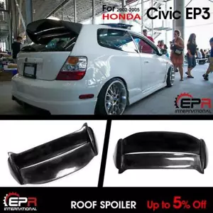 Mug-Style FRP AER Hatchback Roof Spoiler Wing (USDM) For Honda 02-05 Civic EP3 - Foto 1 di 11