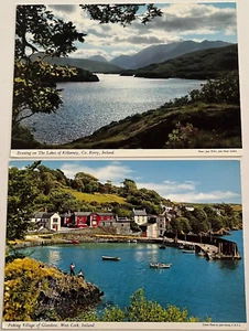 IRELAND POSTCARDS(2) 4X6 Glendora, West Cork, Lakes of Killarney, Co. Kerry - Picture 1 of 2