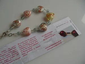 Pulsera elegante original de vidrio de Murano para mujer joyería vidrio de Murano hecha a mano - Imagen 1 de 6