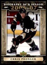 2006-07 Upper Deck Biography of a Season Chris Pronger Anaheim Ducks #BOS8