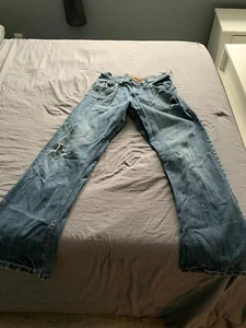 Boy's Youth Lee Dungarees Relaxed Fit Bootcut Jeans Size 18 Regular W 31 L 30 - Picture 1 of 6