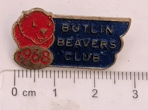 Butlin Beavers Club: Vintage 1968 Badge/Button - Picture 1 of 3