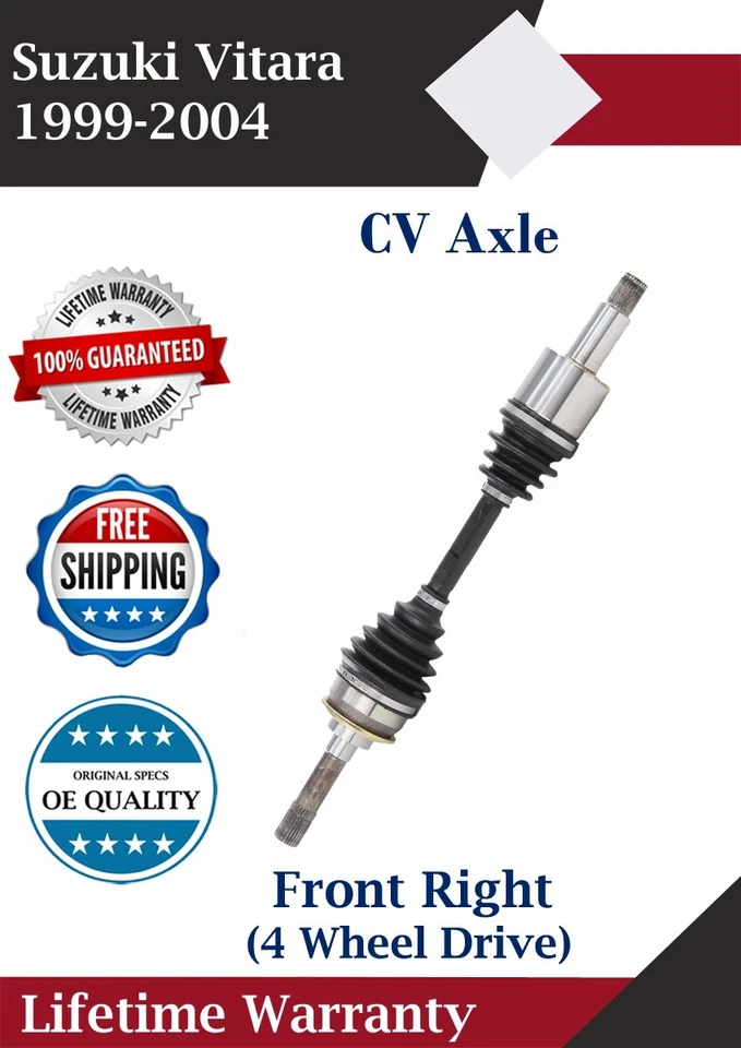 Novo Eixo CV Frontal Direito Original Para 1999-2004 Suzuki Vitara 4WD Garantia Vitalícia - Imagem 1 de 4