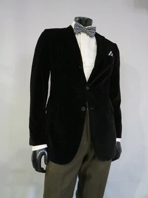 Hickey Freeman "Su Primera" Negro Terciopelo Esmoquin Cena Chaqueta Hombre Talla 36 R Foto 1 de 4