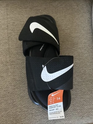 NUEVO CON ETIQUETAS Para hombres Talla 14 NIKE ULTRA COMFORT SLIDES Sandalias Zapatillas 882687 ESPUMA CON MEMORIA Foto 1 de 4