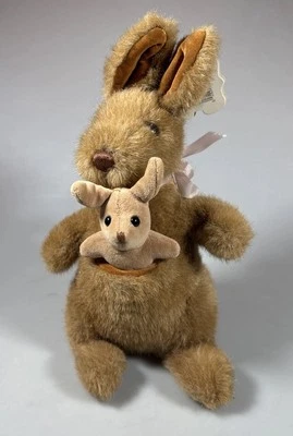 GUND Momma Kangaroo & Baby Joey Plush 1987 11" Wind Up Plays Waltzing Matilda - Image 1 of 4