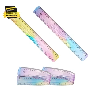 2Pcs Flexible Rulers for School, 12 Inch/30 Cm Bendable Ruler Soft Plastic Ruler - Picture 1 of 7
