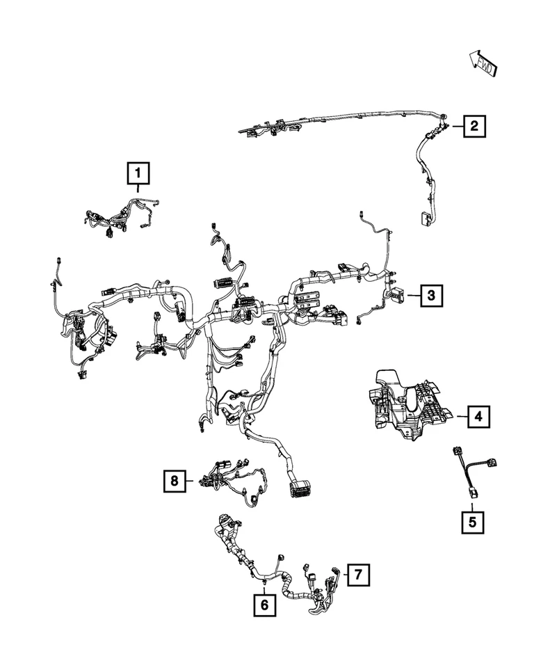 Cableado de consola Mopar genuino 68347387AC Foto 1 de 1