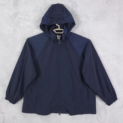 Chicos Chaqueta Cortavientos Mujer Azul Talla 3/XL Chaqueta de Lluvia Con Capucha Cremallera Completa Foto 1 de 4