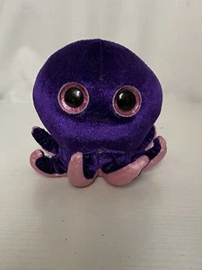 2018 Inky The Purple Octopus Beanie Baby Beanie Boo 6” Inch Stuffed Plush Rare  - Picture 1 of 11