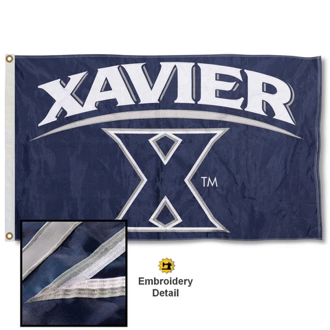 Xavier University Embroidered and Appliqued Nylon Flag Cover