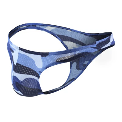 3PCS Camo Men Low-rise Bulge Pouch Thong T-back G-string Bikini Briefs Underwear - Image 1 of 4