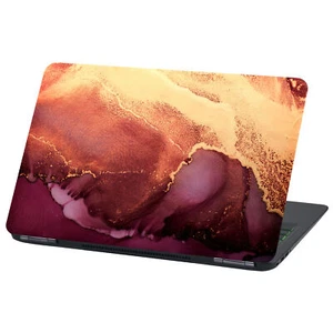 Naklejka foliowa na laptopa 13"-17" cali skóra wysokiej jakości marmur bordowy LP78 - Zdjęcie 1 z 27