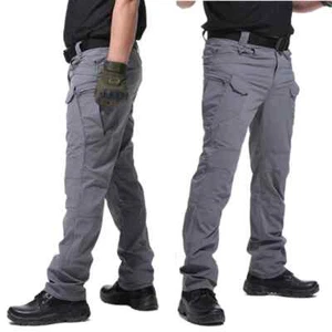 Tactical Mens Cargo Pants Waterproof Work Pants Outdoor Hiking Combat Trousers - Picture 1 of 43