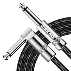 SONICAKE Guitar Cable 10ft 3m Amp Cord for Electric Guitar Bass Instruments Blac - Picture 1 of 7