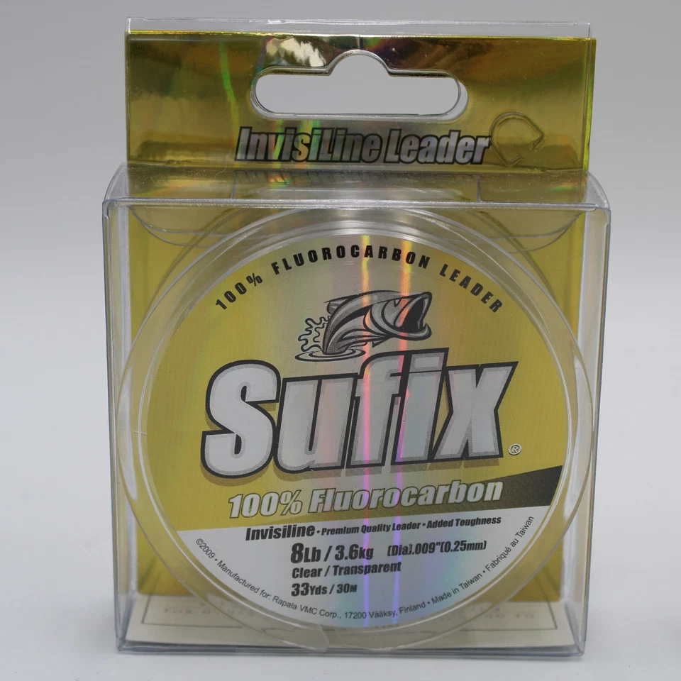 Sufix Invisiline 33yds Clear Fluoracarbon Leader Pick a Size Fishing Line - Image 1 of 2
