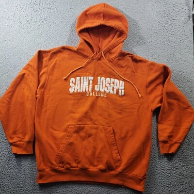 Saint Joseph College Hoodie Mens Large Orange MV Sport Stretch Sweatshirt Casual - Image 1 of 4