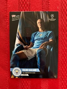 2022-2023 Topps NOW Erling Haaland rookie soccer card / NM/MT / RC / Terminator - Picture 1 of 2