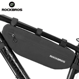 ROCKBROS Bike Frame Bag Triangle Pannier Bag Waterproof Double Size Zipper 3L - Picture 1 of 10