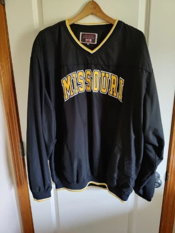 Missouri Tigers Football NCAA SEC Colosseum Athletics  Black Pullover Size XXL Cover