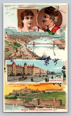 Postcard  Trade Card Arbuckle Bros Coffee Budapest Hungary People  Views M922 - Image 1 of 2