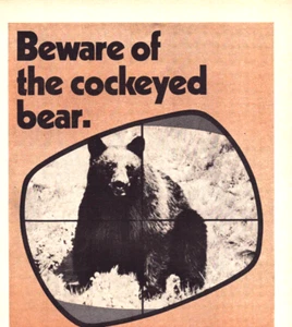 Redfield Widefield Scope Denver CO Cockeyed Bear Hunting Vintage Print Ad 1973 - Picture 1 of 5