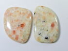 74Cts. Natural Indian Sunstone Oval Cabochon Loose Gemstone 31X49x05 Mm S160