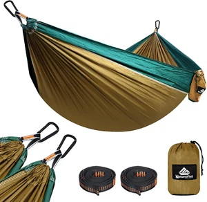 Hamaca,300 Kg De Carga,(275 X 140 Cm)Nylon Paracaídas | 2 Mosquetones, 2 Correas - Imagen 1 de 12