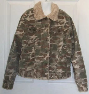 Arizona Camouflage w/Faux Fur Lining Coat L 14 - Picture 1 of 8