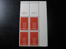 SAAR SAARLAND Mi. #318L mint MNH stamp corner block of 4! CV $32.50