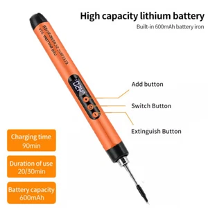 Type - C Rechargeable Digital Soldering Iron Kit-Wireless Welding Tool - Picture 1 of 11
